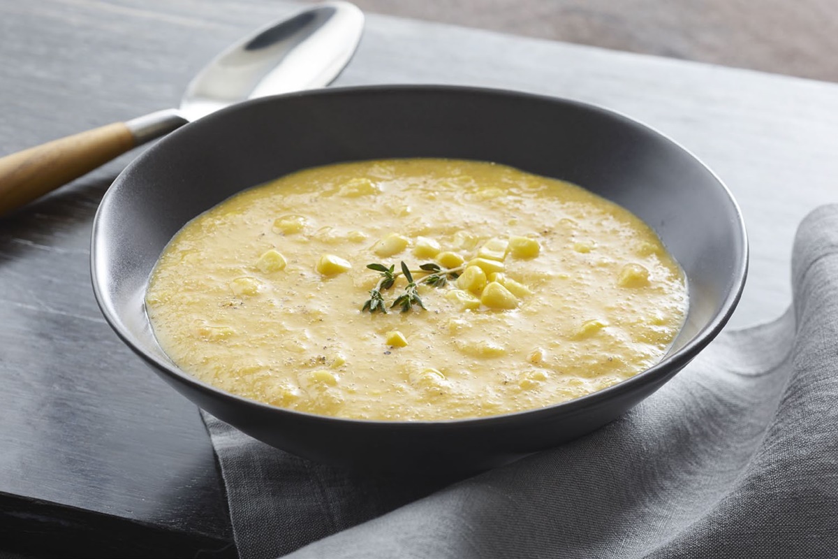 Healthy Dairy-Free Corn Chowder with Fresh Veggies & Protein Options